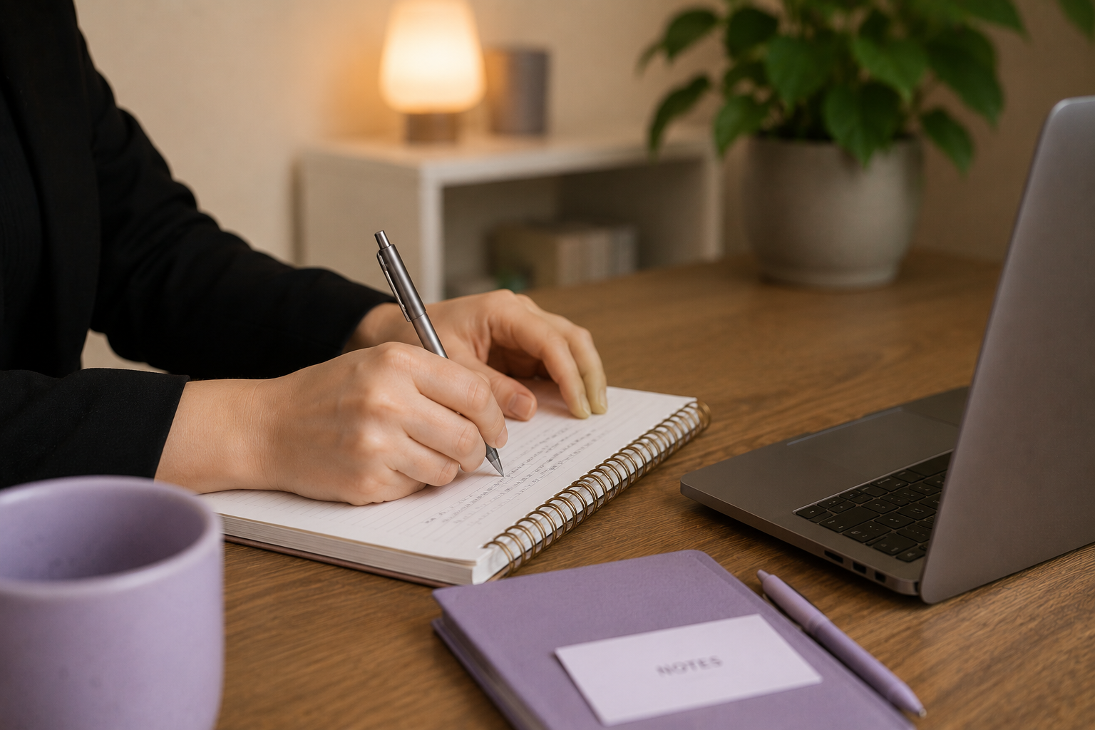 Échange chaleureux entre deux personnes au travail